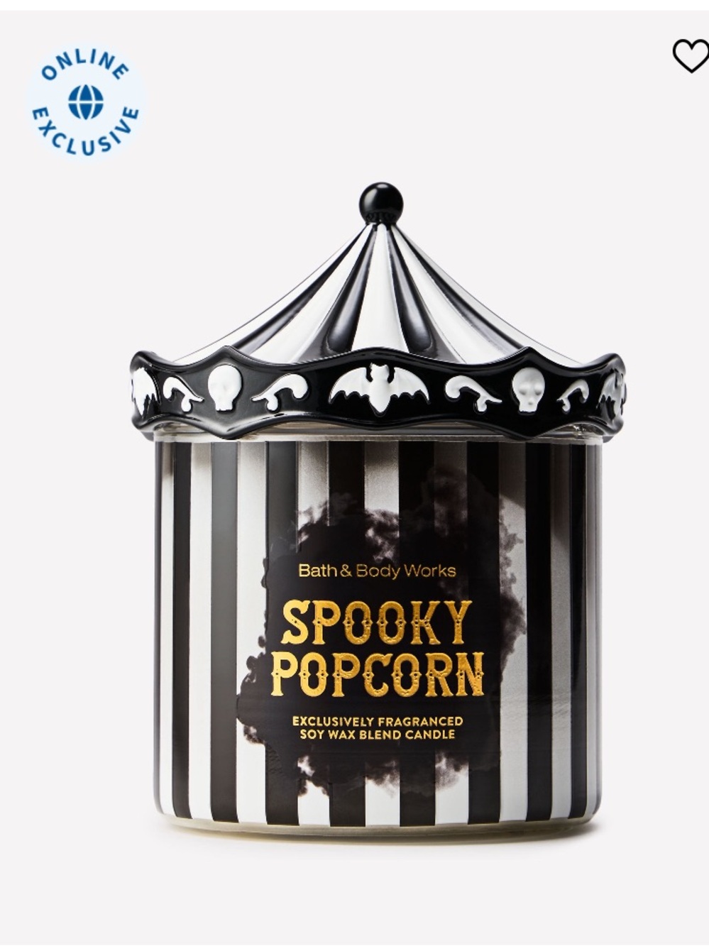 “Spooky Popcorn” by B&BW, 3-Wick Candle, 14.5 oz / 411 g, NWT, Online Exclusive